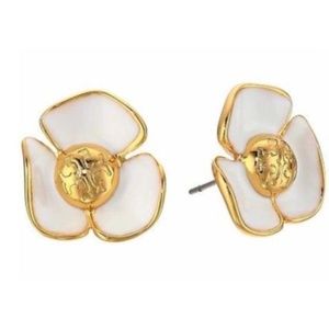 Tory Burch earrings white flower earrings